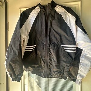 adidas Black and White Windbreaker Jacket